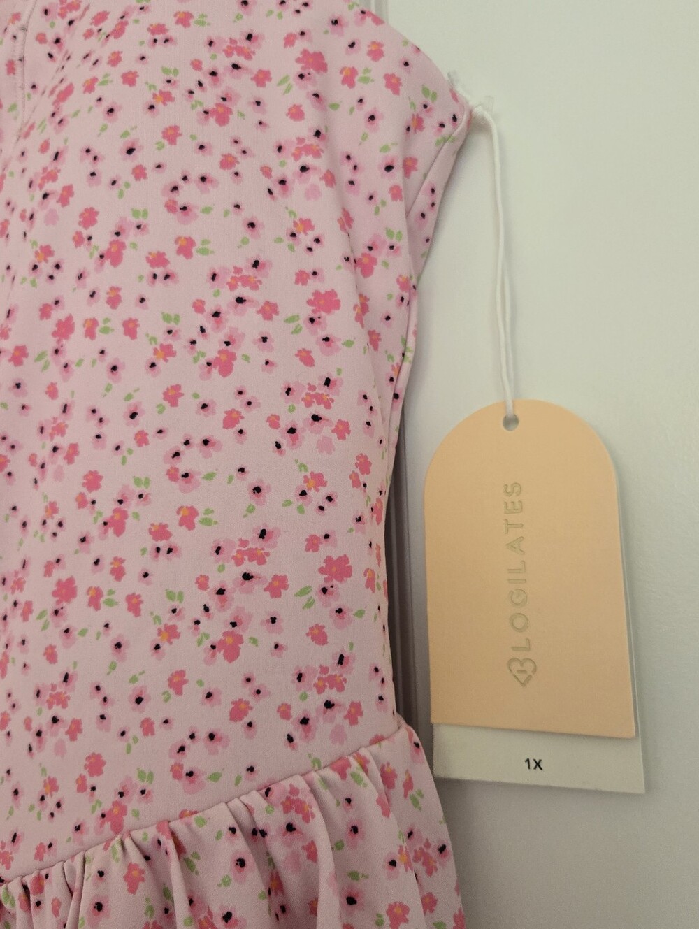 NWT Blogilates Women's Mommy & Me Princess Bow Back Dress, Pink Floral Print - Picture 13 of 14